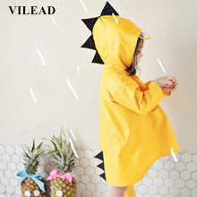 Load image into Gallery viewer, VILEAD Cute Dinosaur Polyester Baby Raincoat Outdoor Waterproof Rain Coat Children Impermeable Poncho Boy Girl Rain Jacket Gift