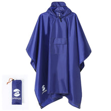 Load image into Gallery viewer, Hooded Rain Poncho Waterproof Raincoat Jacket for Men Women Adults
