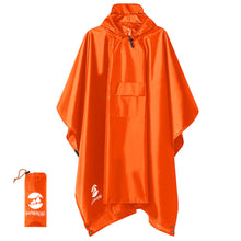 Load image into Gallery viewer, Hooded Rain Poncho Waterproof Raincoat Jacket for Men Women Adults
