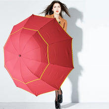 Load image into Gallery viewer, 130cm Big Top Quality Umbrella Men Rain Woman Windproof Large Paraguas Male Women Sun 3 Floding Big Umbrella Outdoor Parapluie
