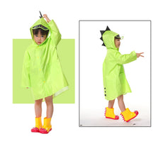 Load image into Gallery viewer, VILEAD Cute Dinosaur Polyester Baby Raincoat Outdoor Waterproof Rain Coat Children Impermeable Poncho Boy Girl Rain Jacket Gift
